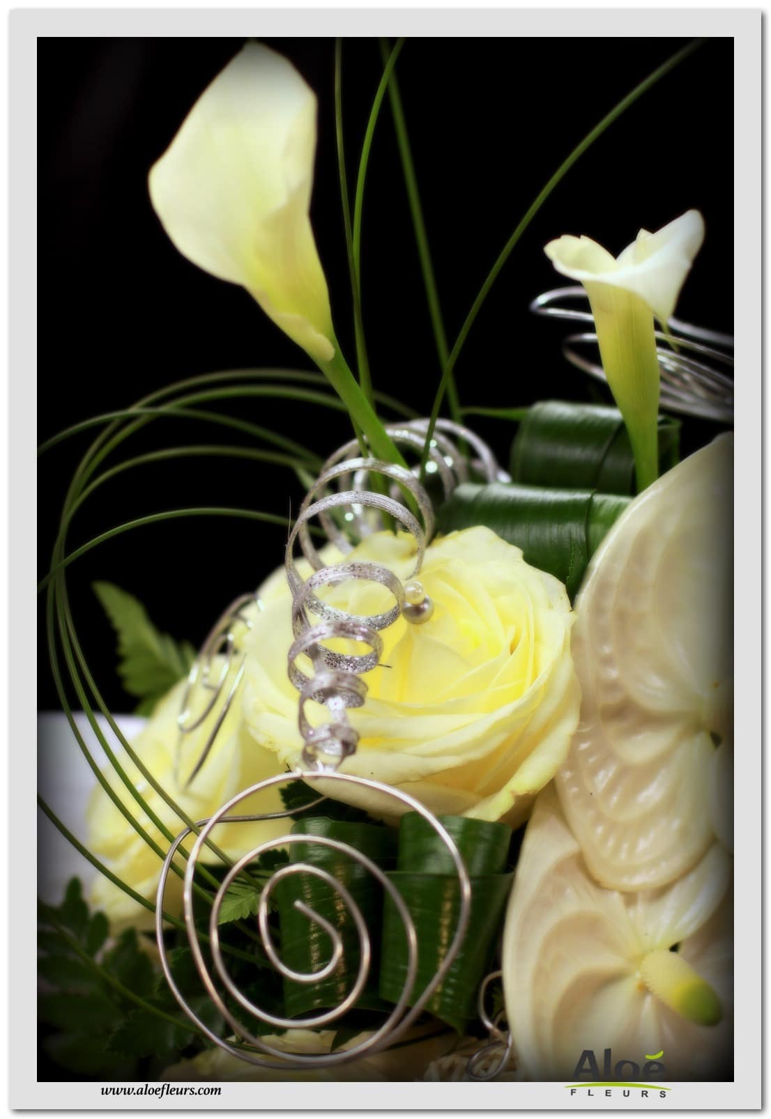 Tous les bouquets de mariée ont été conçus et réalisés par l'équipe d'Aloé Fleurs Forbach
