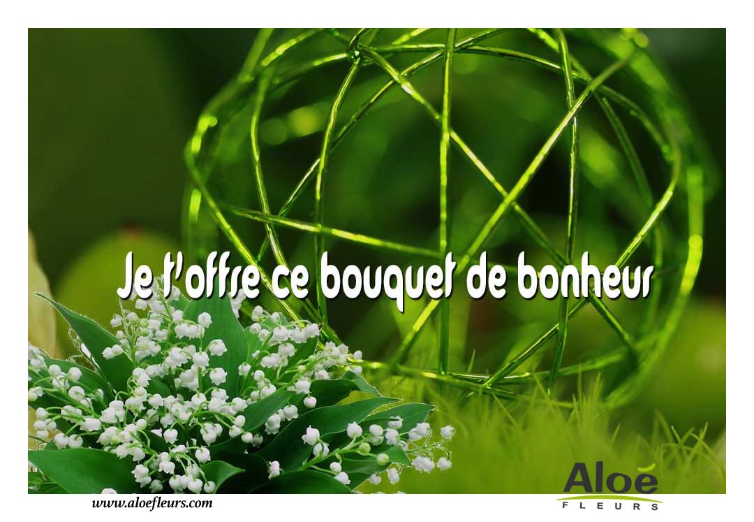 1er Mai  Message    Je T'offre Ce Bouquet De Bonheur  