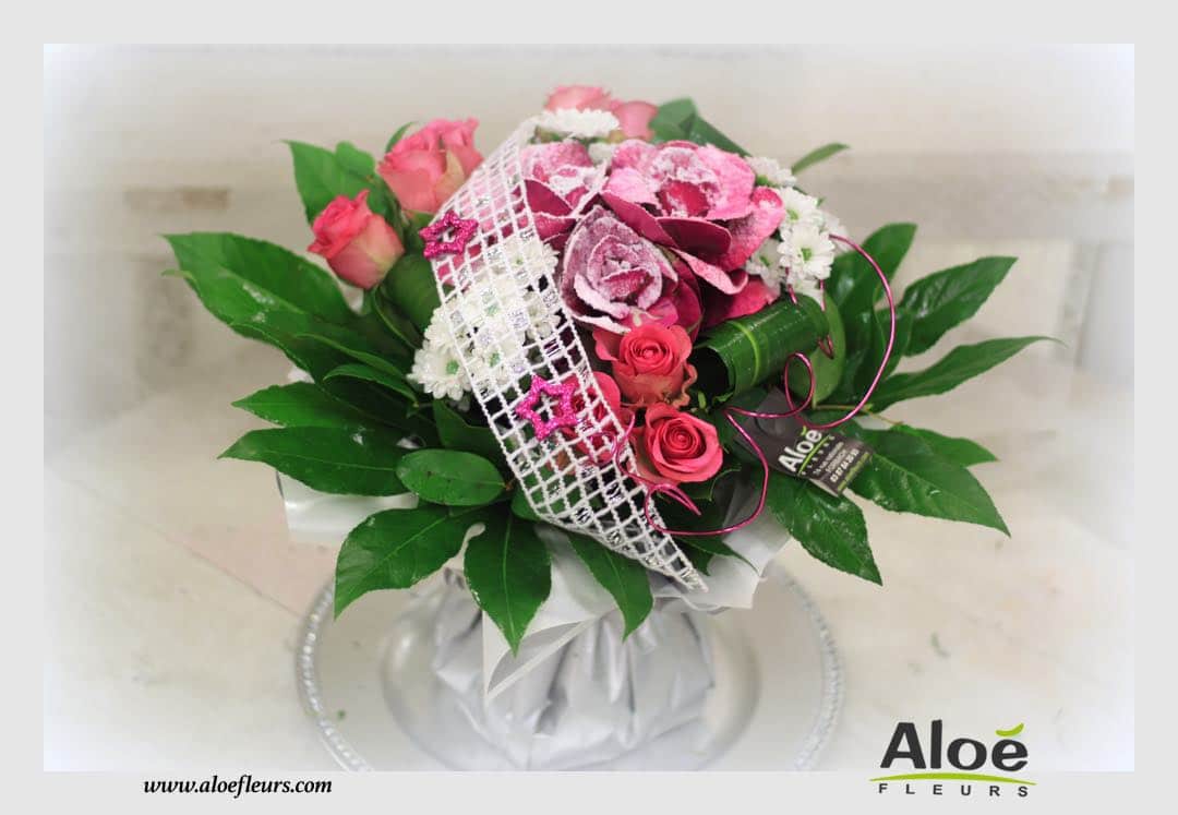 Bouquet Bulle D'eau Décoration Florale De Noel Aloé Fleurs14