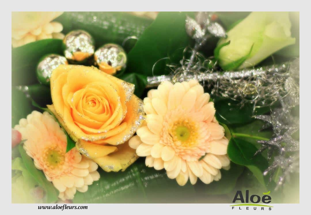 Bouquet Bulle D'eau Décoration Florale De Noel Aloé Fleurs8