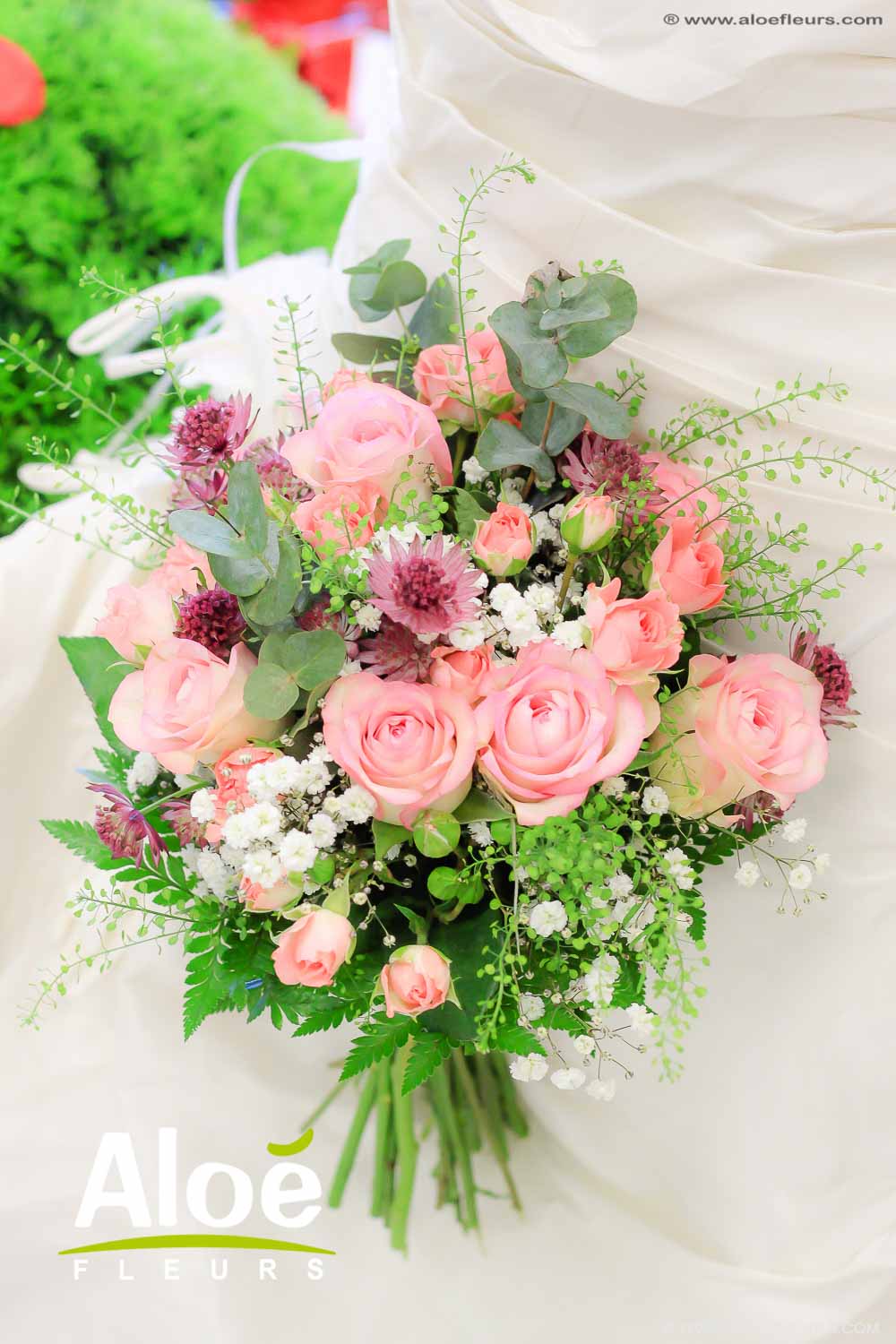 Bouquet De Mariée Champêtre : Thème Mariage Rétro Nature Aloé Fleurs 26