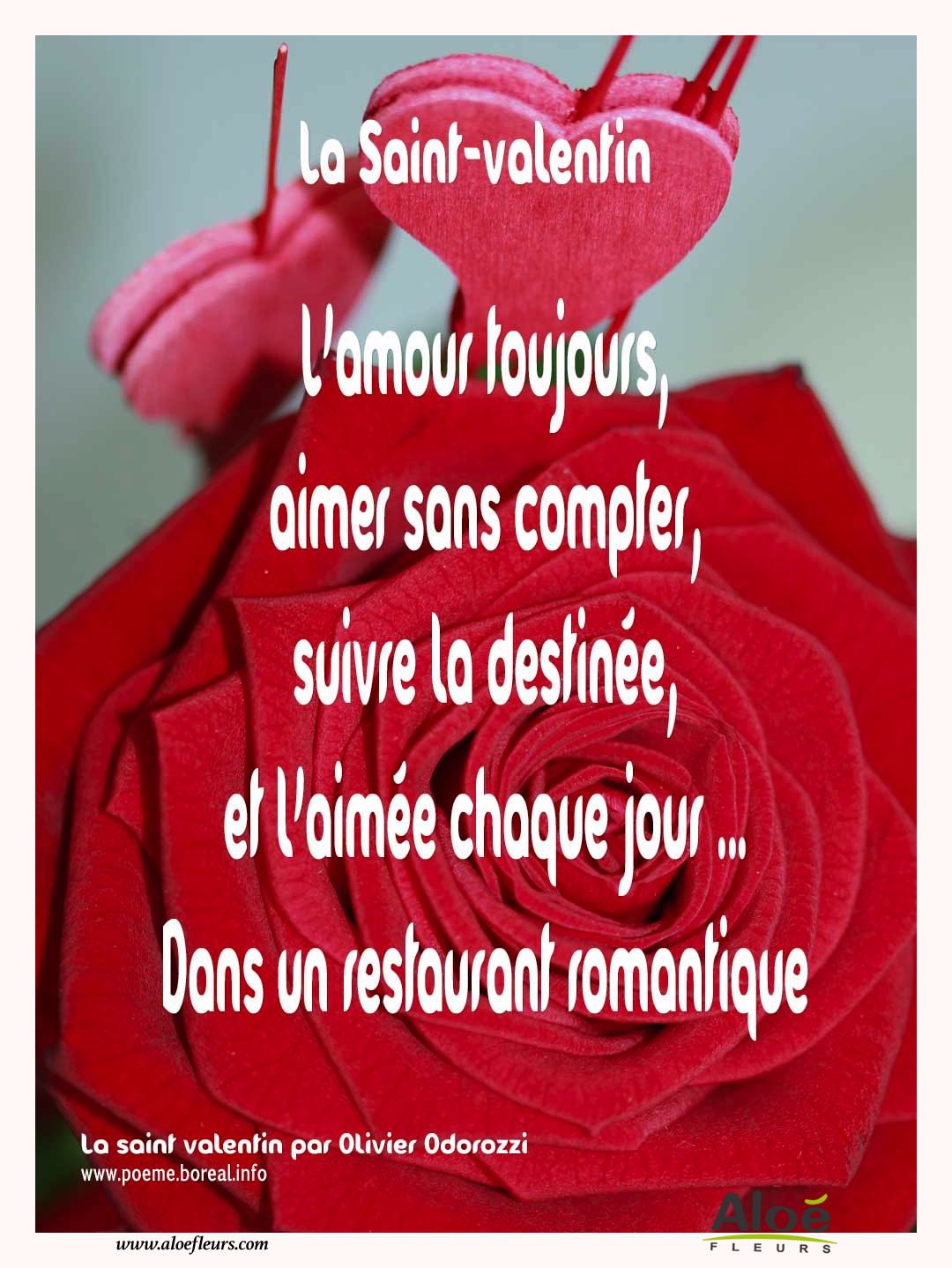 Citations D'amour Et Saint Valentin  Dans Un Restaurant Romantique 