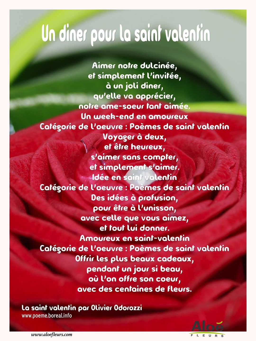 Citations D'amour Et Saint Valentin  Un Diner Pour La Saint Valentin 