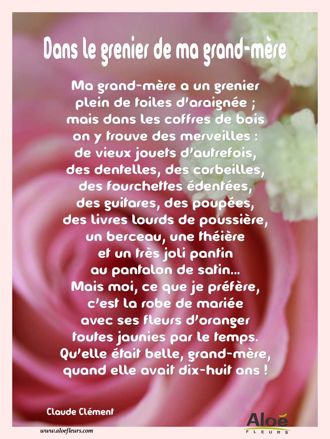Poemes Fete Des Grands Meres 2016 Aloefleurs.com   Dans Le Grenier De Ma Grand Mère