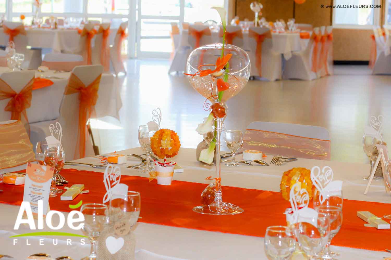 Décoration De Mariage Et Bouquet Exotique Orange   Aloé Fleurs Forbach 14