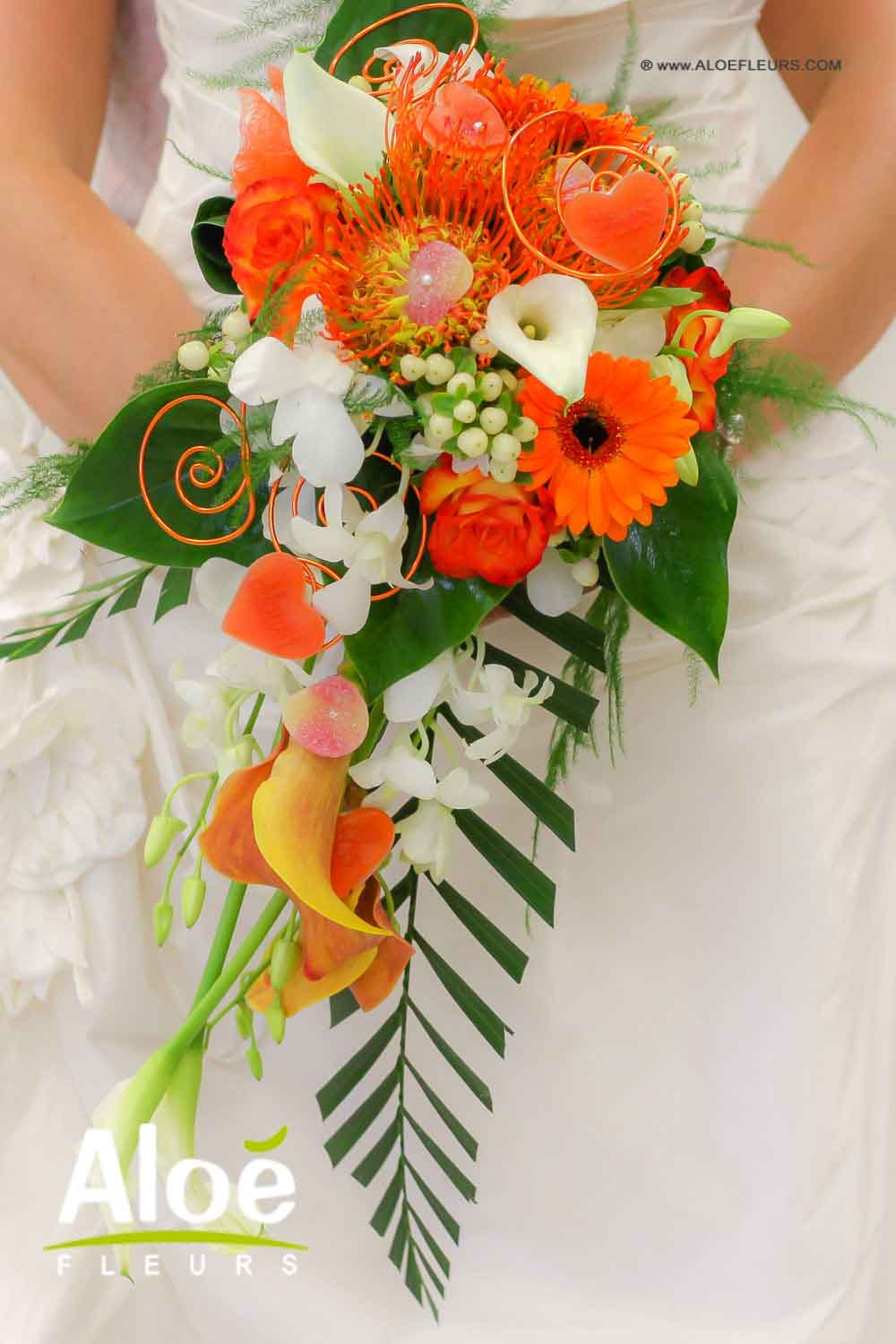Décoration De Mariage Et Bouquet Exotique Orange   Aloé Fleurs Forbach 6