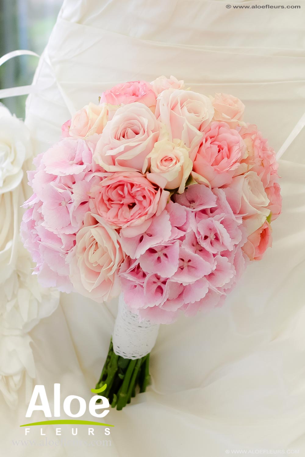 Mariage Bouquet De Mariée Romantique   Aloé Fleurs 