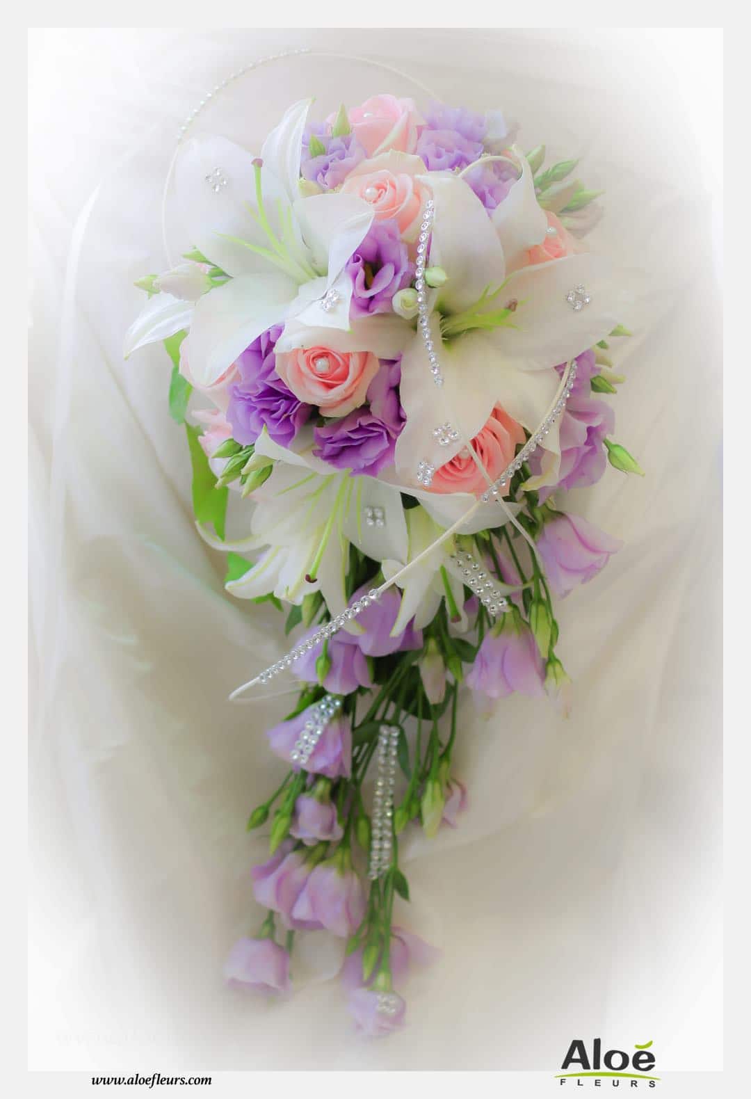 Mariage Contemporain Bouquet De Mariée Parme Violet Et Rose10