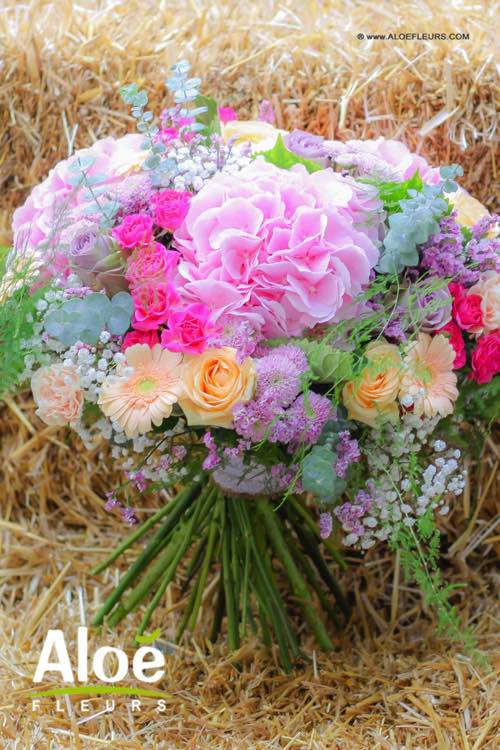 WP Bouquet Champêtre Paille Aloé Fleurs 00013