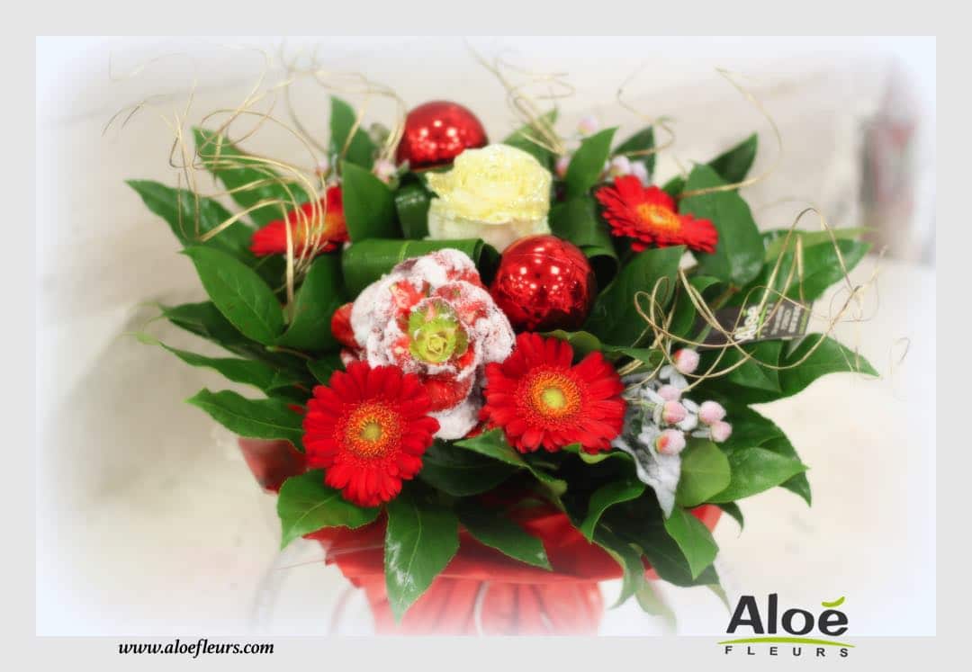Bouquet Bulle D'eau Décoration Florale De Noel Aloé Fleurs12