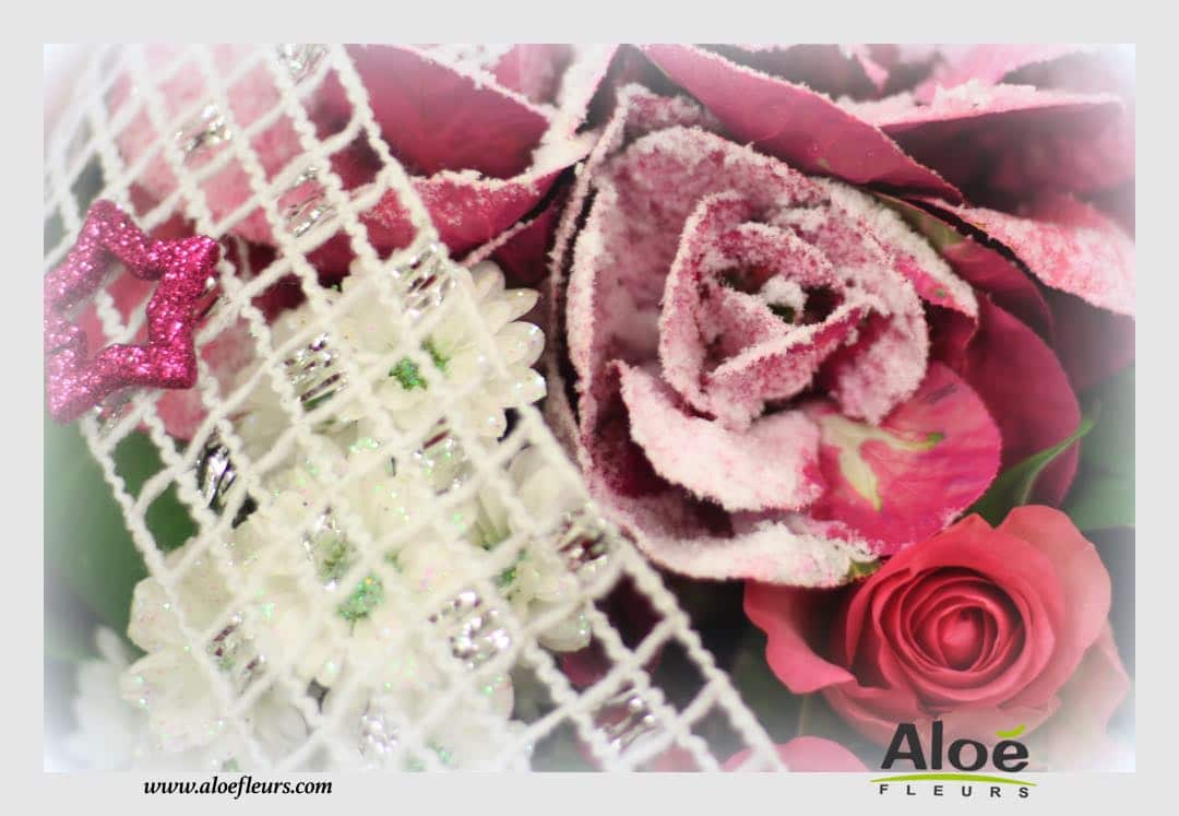 Bouquet Bulle D'eau Décoration Florale De Noel Aloé Fleurs15