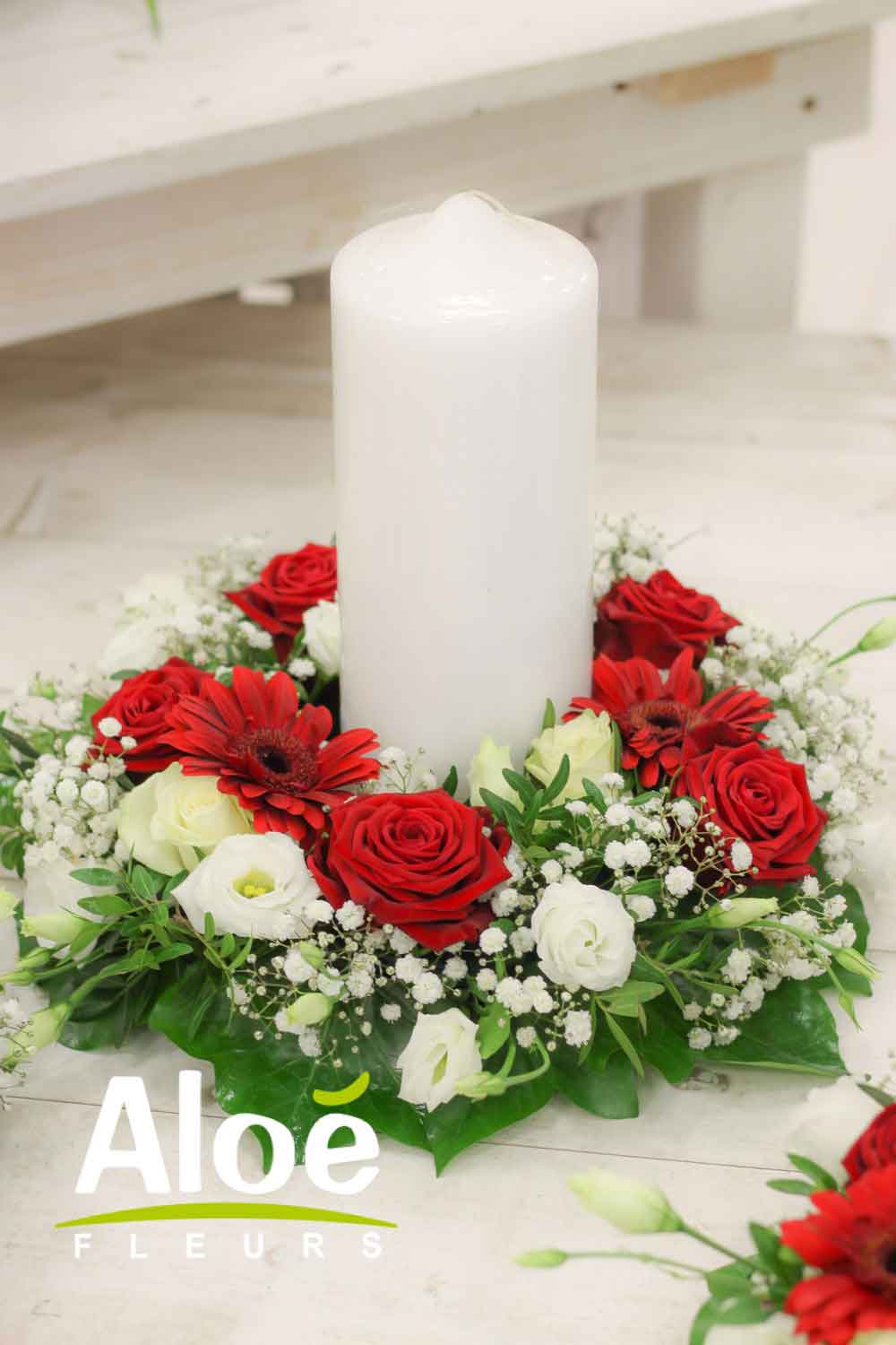 Bouquet De Mariée Mariage Rouge Et Blanc Aloe Fleurs 7