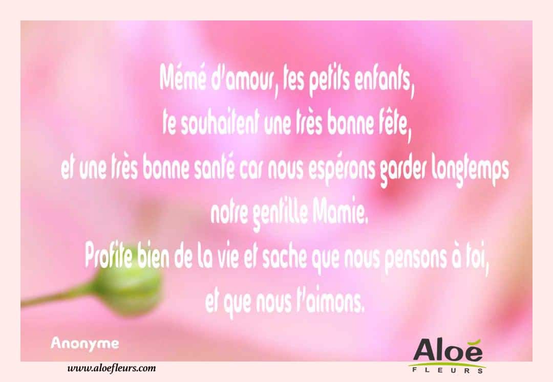 Citations Messages Fete Des Grands Meres 2016 Aloefleurs.com   Meme D'amour