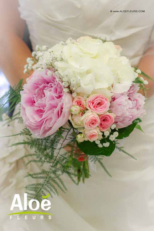 Bouquet de mariée rose » ALOE FLEURS